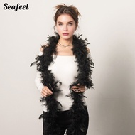 Party Scarf Pink Feather Scarf Shimmering 2m Long Feather Scarf for Parties Stage Performances Adult
