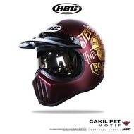 HBC Cakil Pet Inner Visor STEVE LEGEND Retro Full Face Helmet SNI