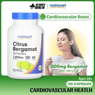 Nutricost, Citrus Bergamot Capsule, 25:1 Bergamot Extract, Health support, Gluten Free, 120 Capsules
