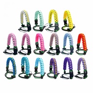 Aquaflask Paracord Rope Original without Logo Aqua Flask Accessories Durable Paracord Handle for Tumbler Holder Strap Fits 14, 18, 22, 32, 40, and 64oz Wide Mouth Bottles Aquaflask Handle with Safety Ring Ropes Cords Slings Paracord for Aquaflask