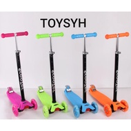 SYH Kick Scooter Big PU Three-Wheel Children"s Scooter