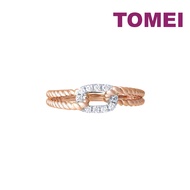 TOMEI 【温柔的爱意】Tender Love Ring, White+Rose Gold 585