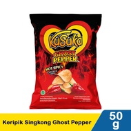 Kusuka Ghost Pepper CassavaKeripik 50g Super Spicy/ 50g Keropok Chips Snack