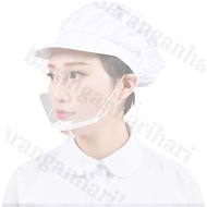 Transparent Hygienic Mouth Shield Reusable Anti-Salivka Food Service Chef Waiter Face Mas(5pcs/10pcs