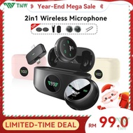 TNW A37 wireless lavalier microphone noise cancellation with mic dual-channel magnet for iOS & Type-
