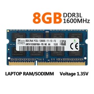 Hynix 8GB DDR3L 1600MHz RAM 2Rx8 PC3L-12800S Laptop Memory SODIMM 204Pin 1.35V Notebook Memory