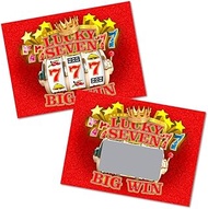 Lucky 7 Scratch Off Game Cards, Slot Machine 25 Count Bulk Game Cards for Business Party Prizes, Pro