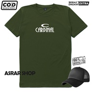 Cod Kaos Distro gratis topi Terbaru Premium Quality CARDI C Text PUTIH Kata Kata Atasan kaos Pria