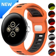 Sport Silicone Strap for Google Pixel Watch 4 45mm Watch 3 45mm Two-tone Watch Strap for Google Pixe