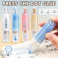 Dots Glue Tape Double-sided Glue 360 Rotatable Cute Dots Glue Tape Dispenser Replaceable Core Glue T