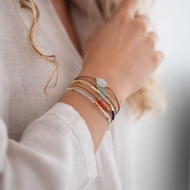 Pink Tone Beaded Bracelet Good Meaning Minimalist Style Women's Accessories
