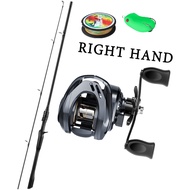 HAIYI FISHING คันเบ็ดสำหรับแข่งขันสีดำล้วนใหม่ พร้อมถ้วยลวดโลหะกลวง แป้นเกียร์โลหะทองเหลือง ชุดเบรกแ