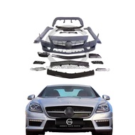 Front rear bumper kit for Mercedes benz R172 SLK500 modify SLK63 AMG car accessories grill side skir