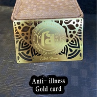 Lucky gold card Anti - illness