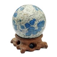 [全台最大] 62mm K2 blue 能量石 球 ~~極品滿藍點 巴基斯坦 藍點 藍銅礦 (療癒石、花崗岩)