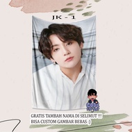 JEON JUNGKOOK BTS BLANKET - JUNGKOOK BTS - custom BTS blanket - Korean blanket - BTS kpop blanket, J