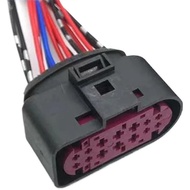 1/5 Sets 14 Pin Water Proof Car Xenon Headlight Socket Plug 1J0973737 1J0973837 with Wires(14p Femal