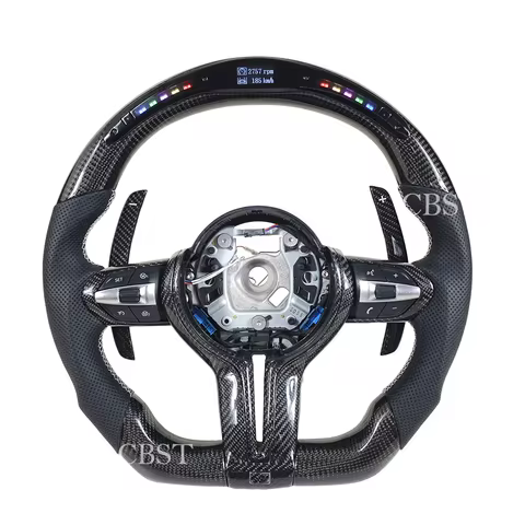 Suitable for BMW X3 X4 X5 M2 M4 M8 F10 F15 F20 F22 F30 E90 E91 E92 carbon fiber LED steering wheel