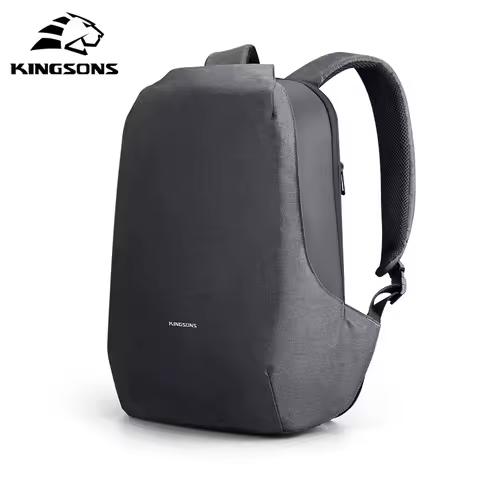 Kingsons Anti-theft Backpack For Men 15.6 inch Laptop W/ USB Charging Waterproof School Bag for Coll