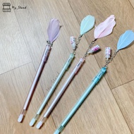 Unit 1 & 4 pcs Bottle Feather Pens Colorful Ball Pens Kemucing Pens Duster Pastel Ballpoint Pens