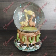 Musical Box Giraffe In Crystal / Doramon Musical Box Guitar Gift