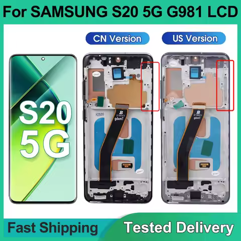 6.2'' Tested For Samsung S20 5G LCD G981 S981F S981F/DS Display Touch Screen With Frame For Samsung 