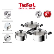 Tefal Starter 6pcs set  (SCP 16cm w/lid, STW 20cm, STW 24cm)