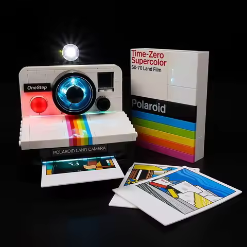 No Model LED Lighting Set Suitable for LEGO Polaroid OneStep SX-70 Camera Ideas 21345(Excluding Buil
