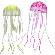 Set Pengganti Brewish Jellyfish, 2 Hiasan Terapung Realistik yang Serasi dengan Lampu Akuarium