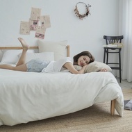 清新素色100%防水防蹣床包/床包組/床包被套組/台灣製/城市灰