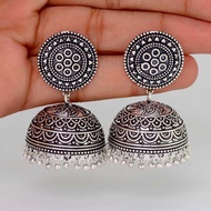 Oxidized German Silver Indian Jhumka Earrings (Ready stock in Malaysia. Next day delivery)