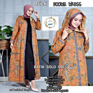 Long Hoodie Batik Bahan Katun Halus Premium by BATIKSOLORI BSO Bisa COD