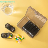 Adfz Weekly Portable Travel Pill Cases Box 7 Days Organizer 14 Grids Pills Container Storage Tablets Drug Vitamins Medicine Fish Oils SG