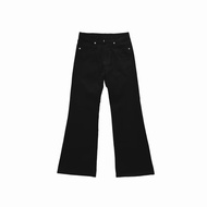 BLACK FLARED JEANS - unisex plain BLACK FLARED baggy jeans 1838 flared jeans men