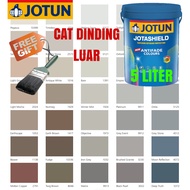 JOTUN 5 LITER JOTASHIELD ANTIFADE LOW SHEEN EXTERIOR PAINT / CAT DINDING RUMAH LUAR LOW SHEEN ( PAGE D )