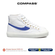 [Original 100%] Gazelle Hi White BlueCOMPASS WB/
