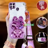 Phone Case Lanyard Realme C21Y c25y c21 phone case luxury Beauty mirror cartoon bracket protection s