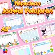 SUBJECT SCHEDULE Poster School schedule student weekly planner