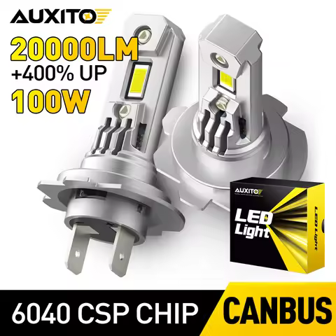 AUXITO 2Pcs Turbo H7 LED Canbus Car Lights 100W Headlamp No Error For Audi A5 A3 V8 Q5 A4 B8 A4 Ford