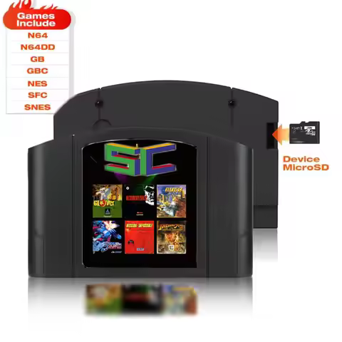 EVERDRIVESC64 Open Source N64 3000 in 1 Game Cartridge For Nintendo 64 Game Card free 16GB Card Comp