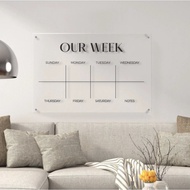 Daily Planner Acrylic Weekly Planner Table Schedule Schedule Acrylic Schedule