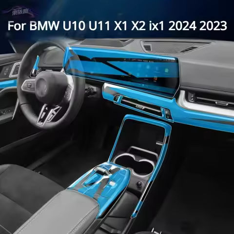 For BMW U10 U11 X1 X2 Ix1 2024 2023 Accessories Interior Film Transparent TPU PPF Gear Panel Center 