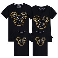 2024 New Style Cartoon Minnie Head Parent-Child T-Shirts | Family Matching Outfit