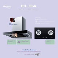 <Combo Set > Elba Designer Hood Senso EH-Q9633ST(SS) with Gas Hob Combo