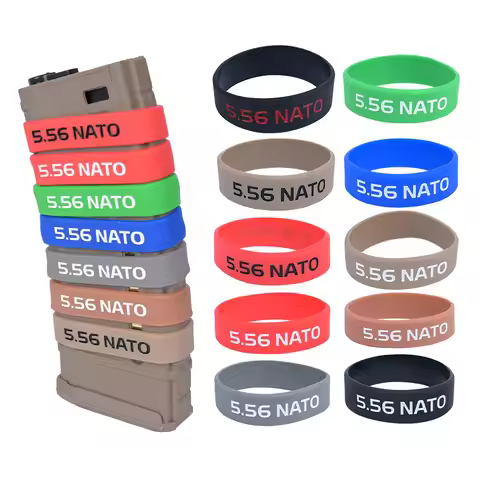 3Pcs Tactical Magazine Marking Band Elastic Rubber Ring for 5.56 NATO 300BLK Airsoft M4 AR-15 Rifle 