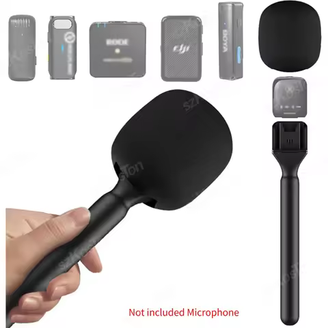 Wireless Lavalier Microphone Handle for DJI Rode Wireless GO Mic Handheld Microphone Adapter for Vlo