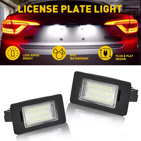 2x For BMW E39 E60 E90 Car License Plate Light No Error LED Number Plate Lamp for BMW E90 E91 E92 E9