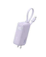 Anker 511เครื่องชาร์จ30W 3-In-1พาวเวอร์แบงค์และ USB คู่เครื่องชาร์จติดผนัง5000MAh ชาร์จเร็วปลั๊กพับไ