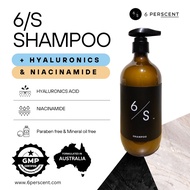 6 Perscent Paraben & Mineral Oil Free Nourishing Shampoo With Hyaluronics & Niacinamide Glass Bottle