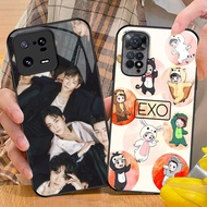 exo kpop 05 Glass Phone Case For Xiaomi POCO X3 X4 GT NFC X5 X6 PRO 5G F3 F4 F5 M3 M4 M5 M6 4G